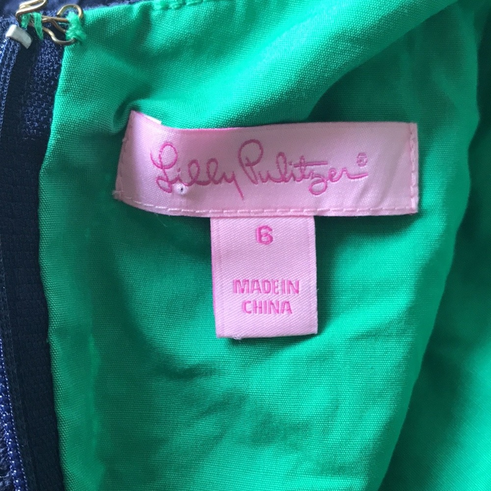 Lilly Pulitzer lace dress blue mini Alicia - Picture 8 of 14